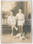 Fotografia d epoca originale 1929 IQUIQUE CILE Ritratto di due bambini italiani con il cane  Foto 17x23 1