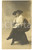 Fotografia d epoca originale 1920 ca MODA ITALIA Donna in poltrona con camicia a pois Foto cartolina 9x14 cm 1
