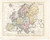 Stampa, bozzetto originale 1810 W. GUTHRIE Compendio di geografia  Carta di Europa  Tavola 1