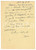 Autografo originale 1951 SAN DANIELE DEL FRIULI Vincenzo MANZINI  Cause mai affrontate AUTOGRAFO 1