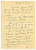 Autografo originale 1951 SAN DANIELE DEL FRIULI Vincenzo MANZINI nel caldo estivo Autografo 1