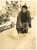 1955 WEST WICKHAM Ida LOCKEYEAR clearing the snow from the house-front *Photo