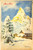 Cartolina originale da collezione 1952 BUON ANNO Paesaggio alpino innevato con baite *Cartolina ill. BONELLI FP VG 1