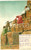 Cartolina originale da collezione 1900 ca IL CAIRO EGITTO Ascension de la grande Pyramide par un touriste ILLUS. 1