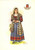 Cartolina originale da collezione 1950 ca CALABRIA Costumi regionali Ill. A. CARINI *Cartolina postale FG NV 1