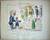 Stampa, bozzetto originale 1871 Caricatura Mon p'tit neveu Burattini di FRANCIA 1