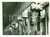 Fotografia d epoca originale 1939 GENOVA Bandiere italoinglesi Stazione BRIGNOLE visita Neville CHAMBERLAIN 1