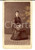 Fotografia d epoca originale 1890 GENOVA Ritratto di donna seduta in abito scuro Foto GIULIO ROSSI CDV 1