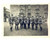 Fotografia d epoca originale 1920 ca FRANCE ARMEE DE TERRE Groupe d officiers dans une cour Photo 18x13 cm 1