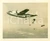 Fotografia d epoca originale 1950 circa paratroops USAF Fairchild C119 Flying Boxcar 1