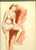 Stampa, bozzetto originale 1951 MODA Disegno originale pittrice Gianna RONCHI Studio di modella AUTOGRAFO 1