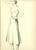 Stampa, bozzetto originale 1951 MODA Disegno originale pittrice Gianna RONCHI Studio di modella AUTOGRAFO 1
