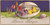 Oggetto da collezione cartaceo 1940 ca BUONA PASQUA Biglietto augurale con pulcini e violetta 12 x 6 cm 1