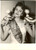 Fotografia d epoca originale 1956 PARIS Mannequin Claudine RIOWAL Ã©lue reine de la ville Photo 14x18 cm 1