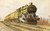 Cartolina originale da collezione 1975 ca WESTERLEIGH UK Train CAPITAL UNITED EXPRESS 460 Cartolina ILLUSTRATA 1