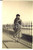 Fotografia d epoca originale 1926 CIVITAVECCHIA RM Donna sul lungomare Foto cartolina VINTAGE 1