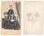 Fotografia d epoca originale 1870 ca LIVORNO Donna in abito scuro con borsetta  Foto MARZOCCHINI CDV 1
