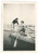1950 ca RIVIERA LIGURE (?) Amiche sul pattino - Fotografia anonima 6x9 cm  Fotografia d'epoca. FAIR/discreto Lievi smussature agli angoli Formato: 6x9 originale e autentica 1