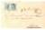 Cartolina originale da collezione 1871 STORIA POSTALE REGNO NAPOLI per LIONE Numerale a punti su coppia 20 cent. 1