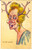 Cartolina originale da collezione 1930 ca Col mio fascino!! Vecchia cornuta *Cartolina ILLUSTRATA SATIRICA 1