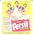 Materiale pubblicitario d’epoca 1955 ca Detersivo PERSIL PubblicitÃ  ILLUSTRATA con due buoni sconto *VINTAGE 1