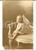 Fotografia d epoca originale 1920 ca MILANO Ritratto di bambino su divanetto antico Foto cartolina FIORINI 1