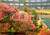 Cartolina originale da collezione 1986 GENOVA Fiera EUROFLORA Esposizione fiori Panorama con ponte VINTAGE FG NV 1