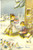 Cartolina originale da collezione 1967 BUON ANNO Bambini con doni sotto la neve Cartolina ANIMATA FP VG 1