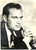 Cartolina originale da collezione 1955 ca CINEMA Charlton HESTON con la pipa Ritratto fotografico Cartolina FG NV 1