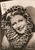 Cartolina originale da collezione 1950 ca CINEMA Rita HAYWORTH Regina di cuori con foulard maculato *Cartolina FG 1