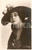 Cartolina originale da collezione 1930 ca LEDA GYS Ritratto con cappello a fiori Cartolina FP NV 1