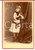 Fotografia d'epoca originale 1890 ca CHANTILLY (?) Ritratto di bambina in abito a fiori *Foto VINTAGE 1