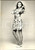 Fotografia d epoca originale 1960 ca MILANO STORIA DELLA MODA Modella con abito fantasia in seta Foto 1