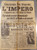 Giornale, rivista storica 1936 GAZZETTA DEL POPOLO La proclamazione dell Impero Fascista Giornale 1
