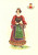 Cartolina originale da collezione 1950 ca CAMPANIA Costumi regionali Ill. A. CARINI Cartolina postale 3 1
