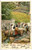 1903 PILA (VC) COSTUME Lavandaie al fiume SESIA *Cartolina ILLUSTRATA FP VG Cartolina d'epoca, viaggiata.  CONDIZIONI: FAIR (piegatura al margine inferiore) FORMATO: FP    originale e autentica 1