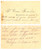 Autografo originale 1890 BOLOGNA Questore Narciso FORMICHINI  Biglietto condoglianze AUTOGRAFO 1