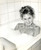 Fotografia d epoca originale 1955 ca PARIS Ritratto Tilda THAMAR l atomica argentina nella vasca da bagno 1