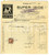Documento originale, autentico 1939 PRATO Ditta Ruggero BENELLI SUPERIRIDE per tintura Fattura 18x21 cm 1