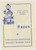 Materiale pubblicitario d’epoca 1950 ca LISBOA Restaurante VIELA FADOS Realmente tipico Dépliant pubblicitario 1