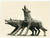 Fotografia d epoca originale 1950 ca BRESCIA Scultore Angelo RIGHETTI Monumento ai lupi  Foto 23x17 cm 1