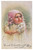 Cartolina originale da collezione 1919 ILLUSTRAZIONE Bambina con cuffietta rosa  Cartolina FP VG 1
