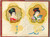 Oggetto da collezione cartaceo 1970 ca CHINA Set di 4 segnalibri a ventaglio  Figure femminili 3