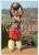 Cartolina originale da collezione 1975 ca SOUTH AFRICA Zulu maiden carrying water NU ETHNIQUE Postcard FG NV 1