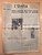 Giornale, rivista storica 1955 L UNITA  Molotov, Eisenhower, Eden e Faure a Ginevra  Sciopero contadini 1