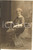 Fotografia d epoca originale 1920 ca TORINO Ritratto di donna su una sedia Foto VINTAGE 10x14 cm 1