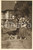 Fotografia d epoca originale 1930 ca L ISLEADAM FRANCE Donna con il cane nel giardino di una villa Foto 1