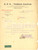 Documento originale, autentico 1910 ROMA Via Rasella Lettera A.E.G.  THOMSON HOUSTON Certificato di servizio 1