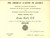 Documento originale, autentico 1953 THE AMERICAN ACADEMY OF ALLERGY  Certificato membro Guido Melli 1