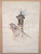Stampa, bozzetto originale 1950 ca VOGHERA Campanile Chiesa S. Pietro  Stampa artista DI LULLO 24x34 cm 1